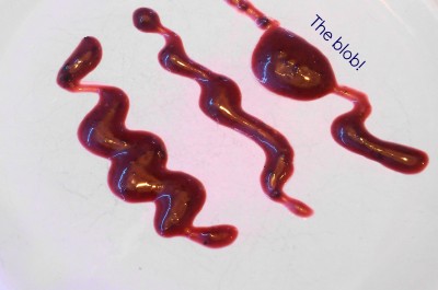 I tried to do some lovely squiggles to show the color of this dressing. Guess a seed got in the way. I present "The Blob."