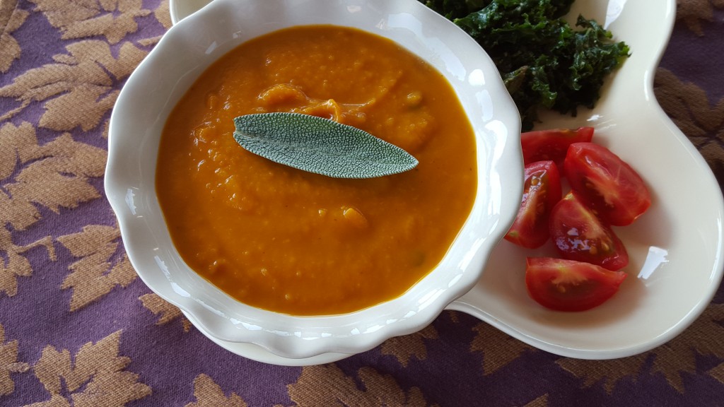 Butternut Squash and Apple Soup with Sage